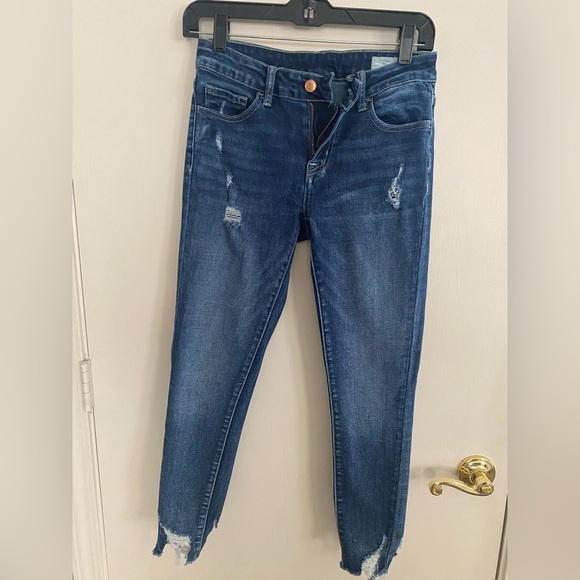 Bridge by Gly Women's Blue Distressed Jeans - Picture 1 of 8